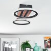 Galen ceiling light LED Wood like finish, black, 1-light source