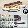 Galen ceiling light LED Wood like finish, black, 1-light source
