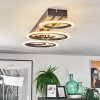 Galen ceiling light LED Wood like finish, black, 1-light source