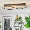 Galen ceiling light LED Wood like finish, black, 1-light source