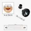 Ripoll ceiling light, globe light Amber, clear, 1-light source