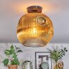 Ripoll ceiling light, globe light gold, clear, 1-light source