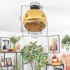 Ripoll ceiling light, globe light gold, 1-light source