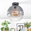 Koyoto ceiling light, globe light 30 cm clear, Smoke-coloured, 1-light source