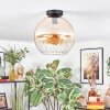 Koyoto ceiling light, globe light 30 cm Amber, clear, 1-light source