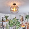 Koyoto ceiling light, globe light 30 cm Amber, clear, 1-light source