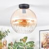 Koyoto ceiling light, globe light 30 cm Amber, clear, 1-light source