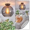Koyoto ceiling light, globe light 30 cm Smoke-coloured, 1-light source