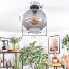 Koyoto ceiling light, globe light 30 cm Smoke-coloured, 1-light source