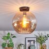 Koyoto ceiling light, globe light 30 cm Amber, 1-light source