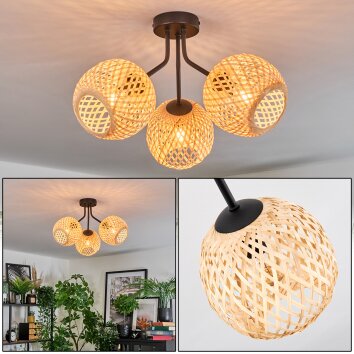 Basto ceiling light, globe light Ecru, 3-light sources