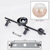 Koyoto ceiling light, globe light Amber, clear, 4-light sources