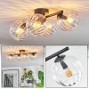 Koyoto ceiling light, globe light clear, 4-light sources