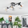 Koyoto ceiling light, globe light clear, 4-light sources