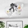 Koyoto ceiling light, globe light clear, 4-light sources