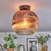 Ripoll ceiling light, globe light clear, coppery, 1-light source