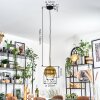 Koyoto hanging light, globe light, pendant light 20 cm gold, clear, 1-light source