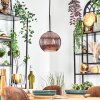 Koyoto hanging light, globe light, pendant light coppery, 1-light source