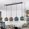 Koyoto hanging light, globe light, pendant light blue, green, coppery, 4-light sources