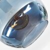 Koyoto ceiling light, globe light 25 cm blue, clear, 1-light source