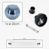 Koyoto ceiling light, globe light 25 cm blue, clear, 1-light source
