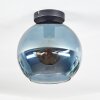 Koyoto ceiling light, globe light 25 cm blue, clear, 1-light source