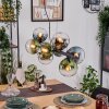 Gastor hanging light, globe light, pendant light blue, chrome, green, clear, Smoke-coloured, 8-light sources