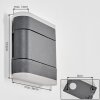 Fanek outdoor wall light, Up & Down Light, wall light LED anthracite, 2-light sources