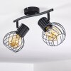 KENIA Ceiling Light grey, black, 2-light sources