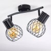 KENIA Ceiling Light grey, black, 2-light sources