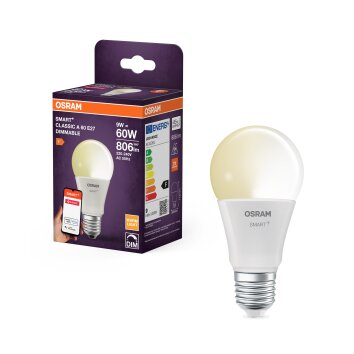 Osram lights E27 9 Watt warm white dimmable 806 Lumen