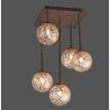 Paul Neuhaus GRETA ceiling light rust-coloured, 5-light sources
