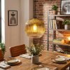 Koyoto hanging light, globe light, pendant light 12 cm gold, clear, 1-light source