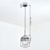 Koyoto hanging light, globe light, pendant light clear, Smoke-coloured, 1-light source