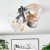 Koyoto ceiling light, globe light Amber, clear, Smoke-coloured, 4-light sources