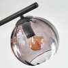 Koyoto ceiling light, globe light Amber, Smoke-coloured, 4-light sources