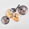 Koyoto ceiling light, globe light Amber, Smoke-coloured, 4-light sources