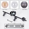 Koyoto ceiling light, globe light Amber, clear, Smoke-coloured, 4-light sources