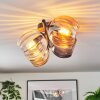 Koyoto ceiling light, globe light Amber, clear, Smoke-coloured, 4-light sources