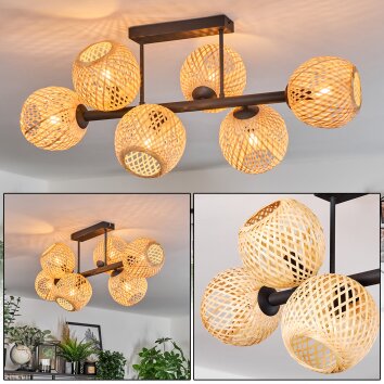 Basto ceiling light, globe light Ecru, 6-light sources