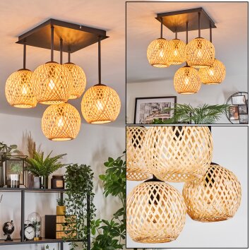 Basto ceiling light, globe light Ecru, 5-light sources