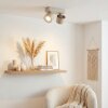 Narel ceiling light LED sand-coloured, 2-light sources