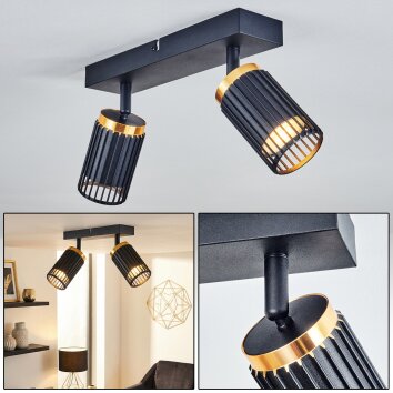 Fenik ceiling light black, 2-light sources