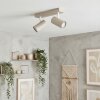 Javel ceiling light sand-coloured, 2-light sources