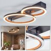 Galor ceiling light LED Wood like finish, black, 1-light source