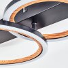 Galor ceiling light LED Wood like finish, black, 1-light source