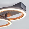 Galor ceiling light LED Wood like finish, black, 1-light source