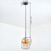 Ripoll hanging light, globe light, pendant light Amber, 1-light source
