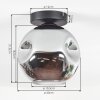 Ripoll ceiling light, globe light Smoke-coloured, 1-light source