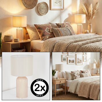 Fonil table lamp Champagne, 1-light source